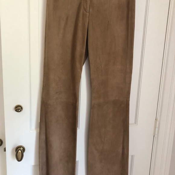 Tommy Hilfiger suede beige tan pants - Picture 2 of 11
